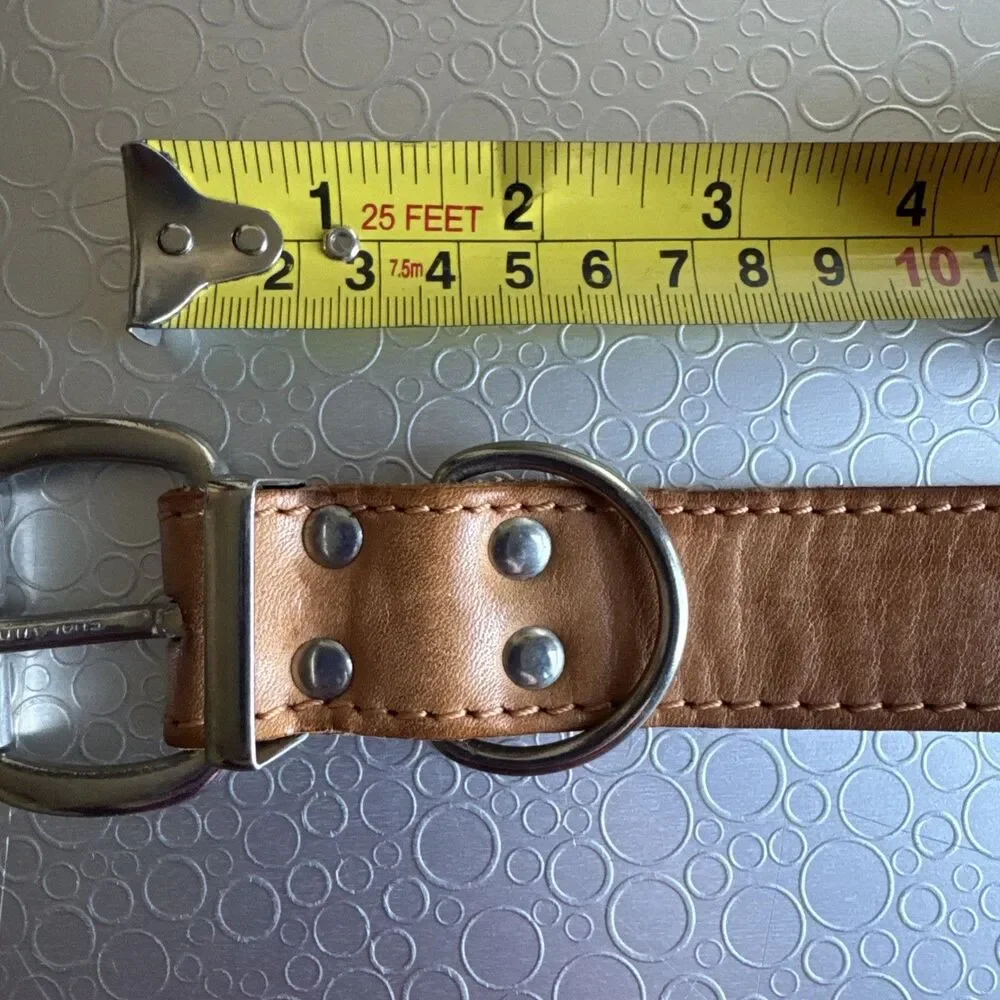 Vintage Lambert Kay Leather Dog Collar Size 34 Made in England Large Breeds